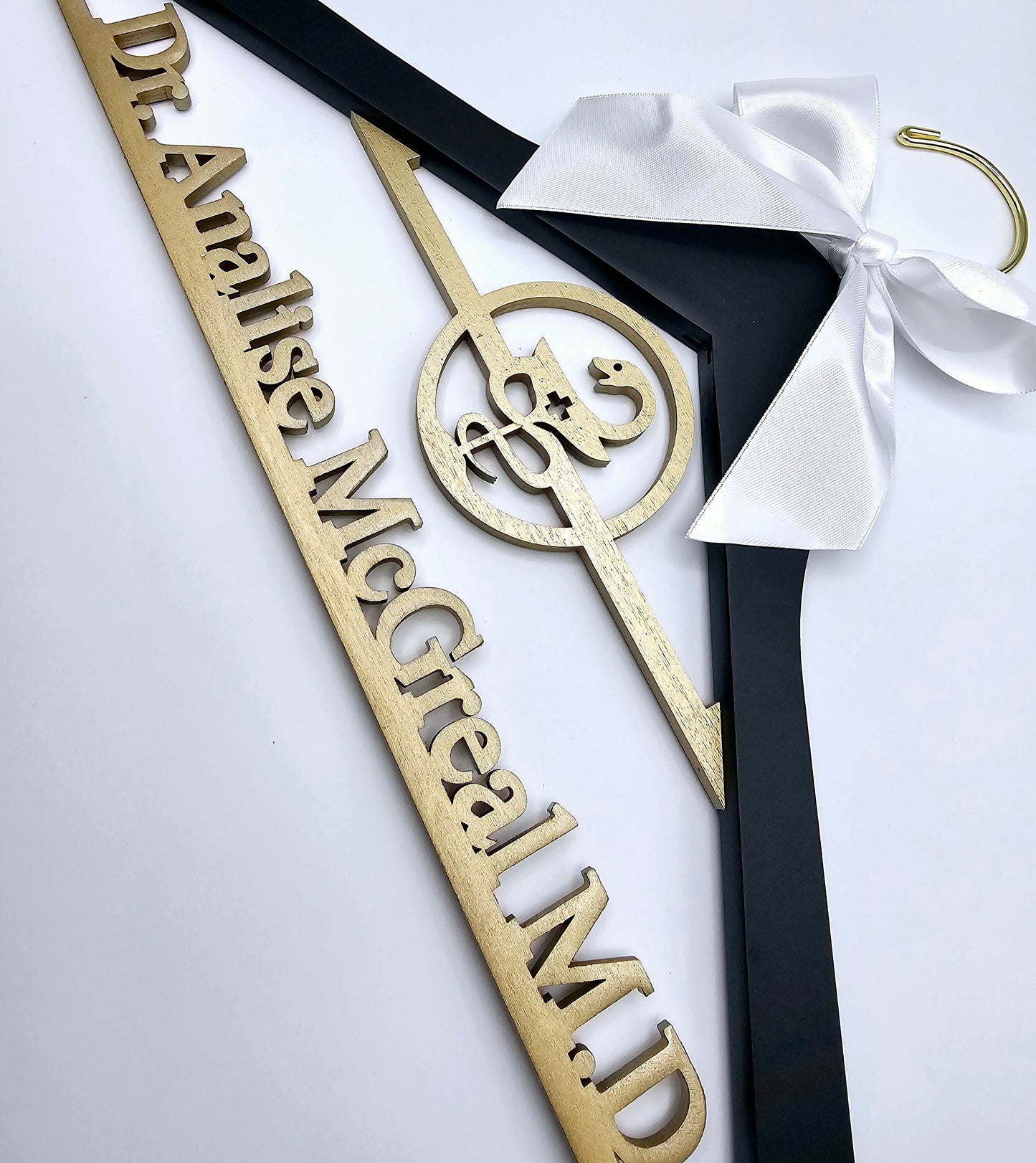 Laser Cut / 2 Line Medical School Graduation Gifts, PharmD Hanger, Personalized Doctor Hanger