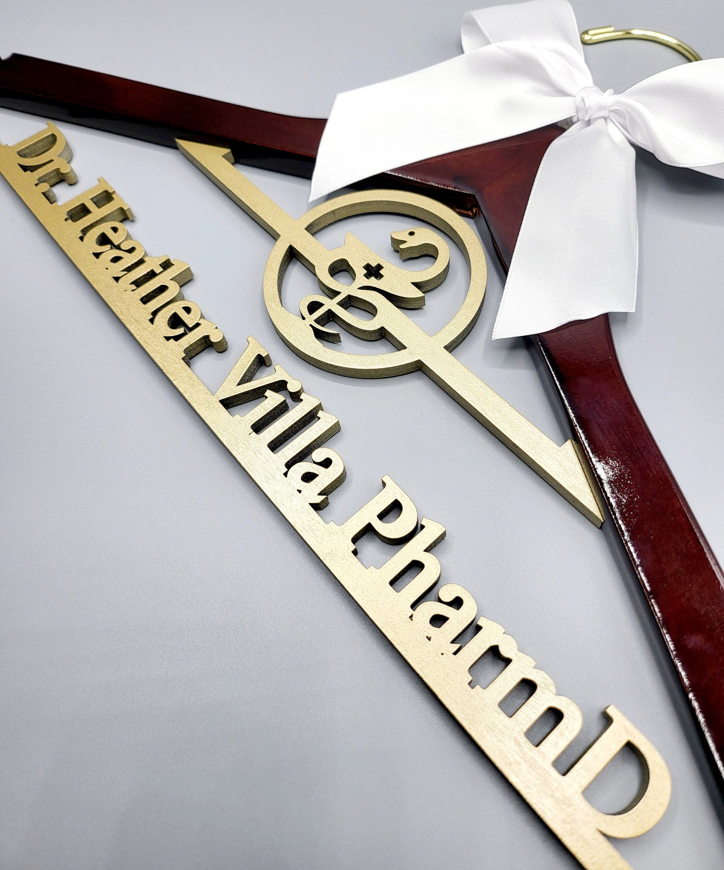 Laser Cut / 2 Line Medical School Graduation Gifts, PharmD Hanger, Personalized Doctor Hanger