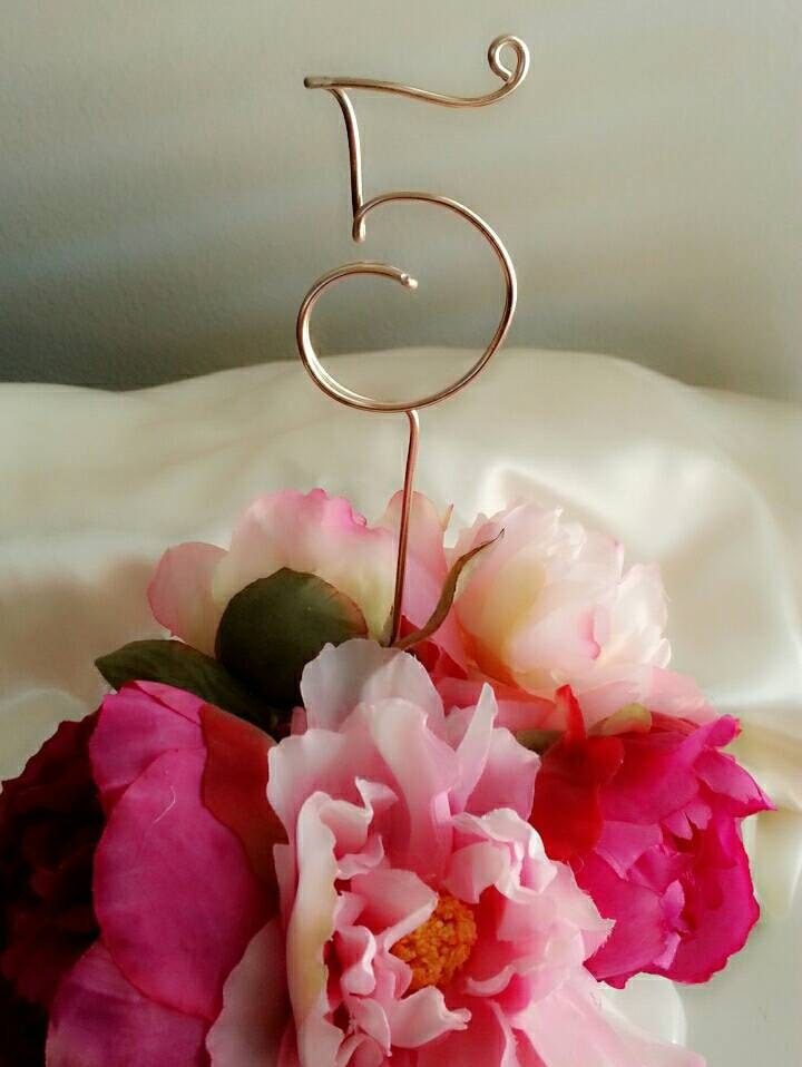 Wedding reception wire table number/ rustic wedding decoration/ wire wedding number / Party table number