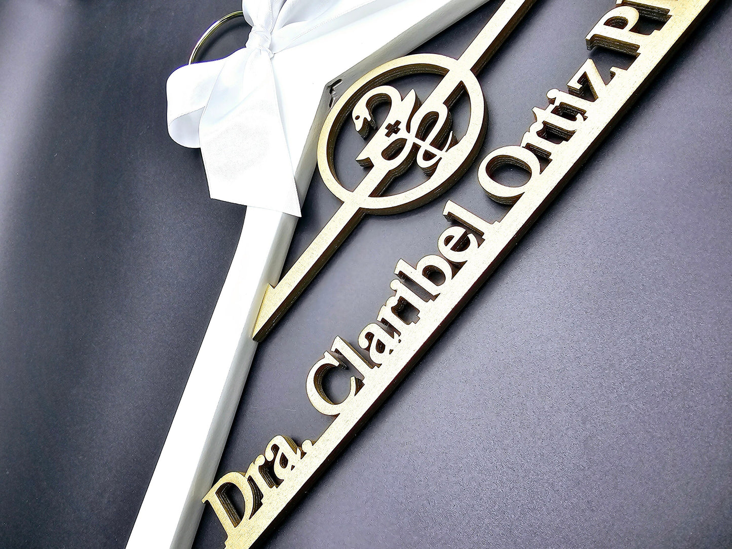 Laser Cut / 2 Line Medical School Graduation Gifts, PharmD Hanger, Personalized Doctor Hanger