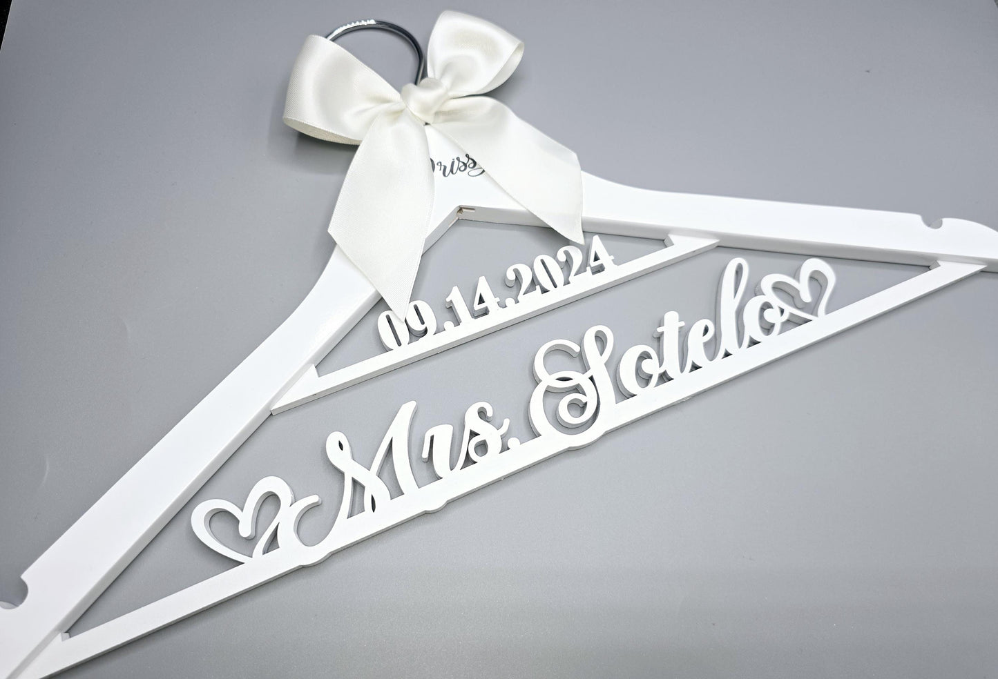 2 line Laser Cut with Engrave/ Wedding Dress Hanger/Bride Hanger/Wedding Hanger/ Bridesmaid Hanger/Personalized Bridal Gift/Wedding gift