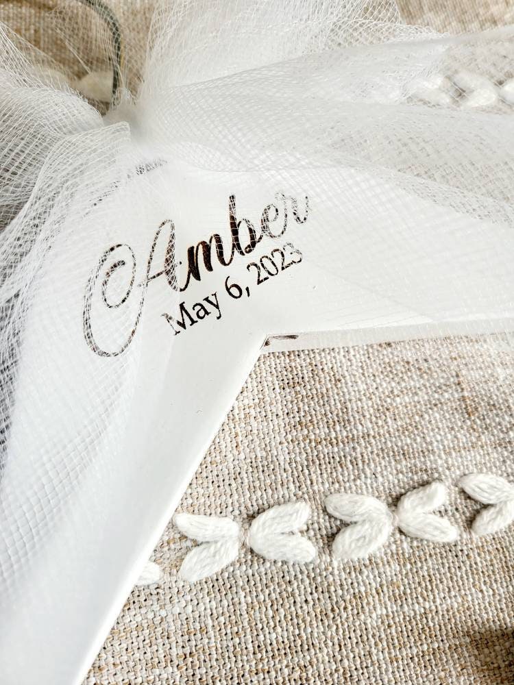 Laser Cut single line /laser engraving/ Wedding Dress Hanger / Mrs Hanger / Bride Hanger / Wedding Hanger / Personalized Bridal Gift