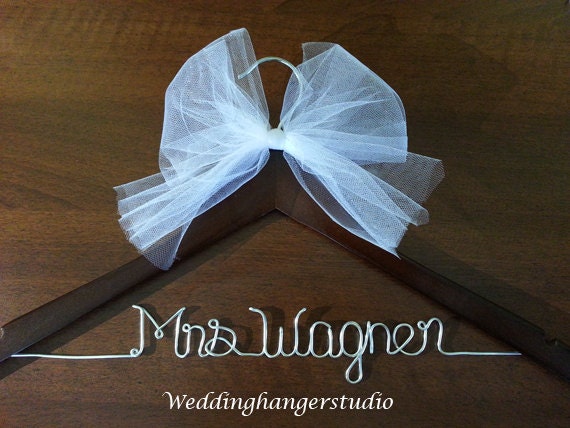 Wedding Hanger for bride or bridesmaid / Bridal gown hanger