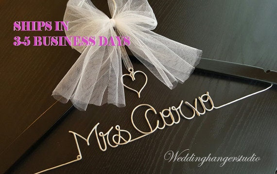 Wedding Hanger for bride or bridesmaid / Bridal gown hanger