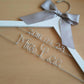 2 Line wedding hanger - Name hanger, Bride hanger, Bridal Gift hanger, mrs. hanger