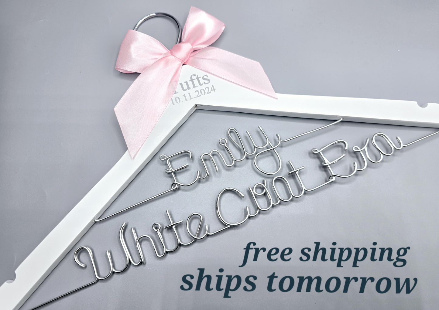 Ships tomorrow/ 2 Line  Medical School Graduation Gift, First White Coat Hanger, Doctor Hanger, Personalized doctor hanger.