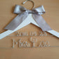 Bride hanger with special wedding date / name hanger/ 2 line bride hanger / Mrs. Hanger/ Name hanger