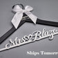 Personalized Modern elegant Bridal Hanger with engraving - SHIP IN 1 DAY