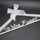 Pearl decorated Wooden Bridal Personalized Wedding Dress Hanger