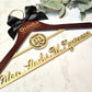 Custom wood hanger for judges or lawyers, perfect for law school graduation or new appointment gift