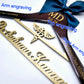 Laser Cut /Laser Engraving / Caduceus Symbol /2 Line Medical School Graduation Gifts, First White Coat Hanger , Personalized Doctor Hanger