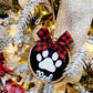 LASER CUT Personalized Ornaments for Dog  | dog paw Ornaments | Personalized Ornaments with Dog name | Christmas Gifts | Wood Slice Ornament