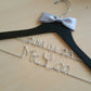 Bride hanger with special wedding date / name hanger/ 2 line bride hanger / Mrs. Hanger/ Name hanger