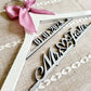 LaserCut / Wedding Dress Hanger / Mrs Hanger / Bride Hanger / Wedding Hanger / Bridesmaid Hanger / Personalized Bridal Gift