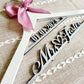 Laser Cut / Wedding Dress Hanger / Mrs Hanger / Bride Hanger / Wedding Hanger / Bridesmaid Hanger / Personalized Bridal Gift