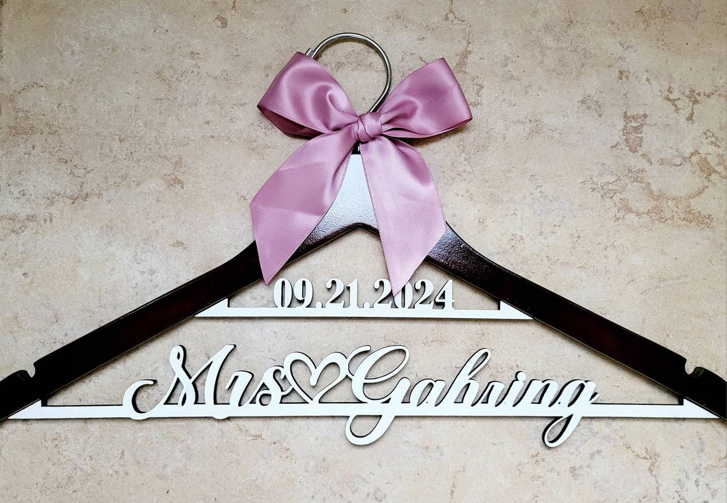 LaserCut / Wedding Dress Hanger / Mrs Hanger / Bride Hanger / Wedding Hanger / Bridesmaid Hanger / Personalized Bridal Gift