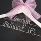 2 Line-. sweet sixteen Hanger, Name Hanger,mis quince Hanger,Personalized Hanger, 16th birthday gift, Party gift, perfect birthday gift