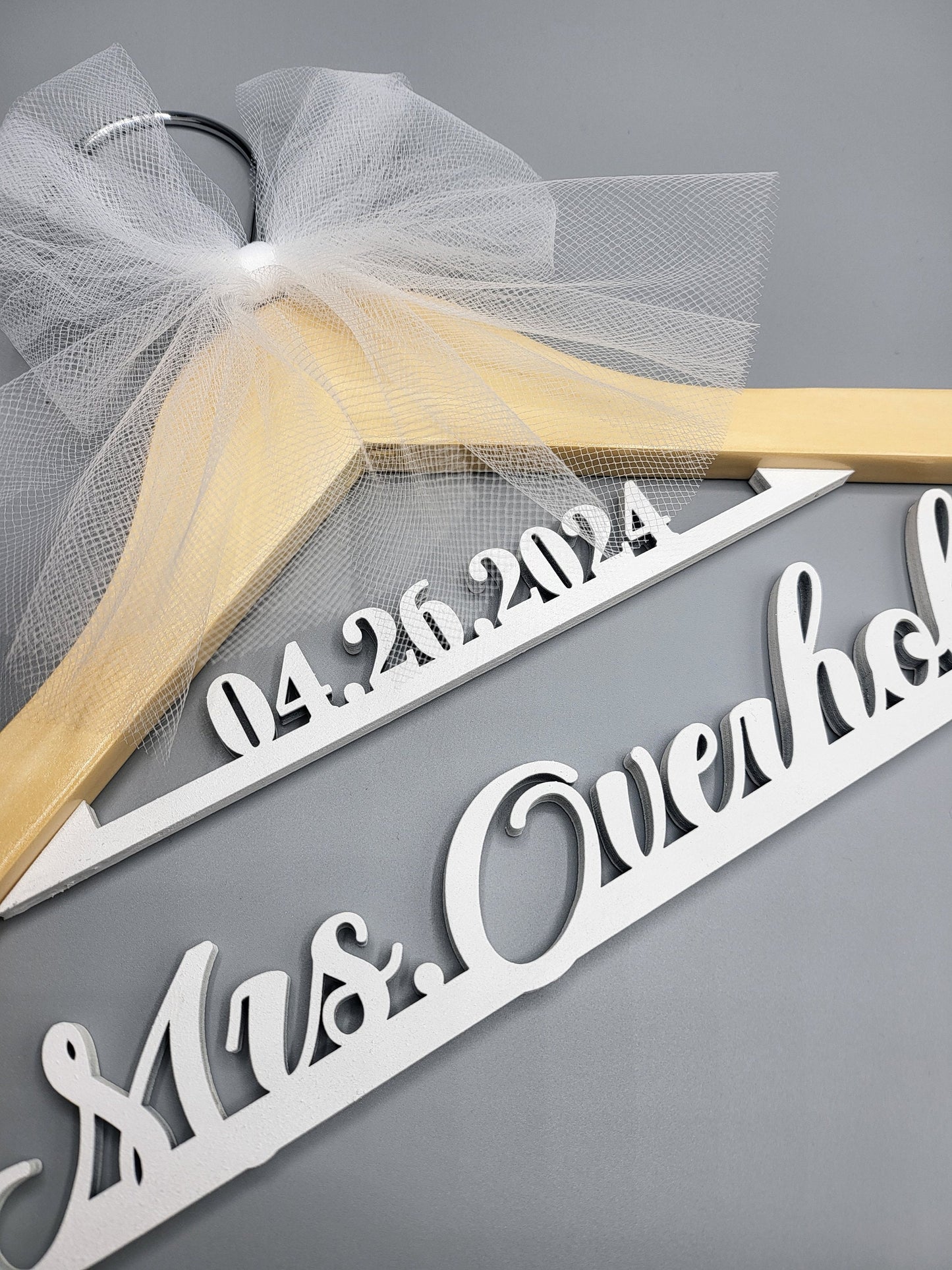 Personalized Wooden Bridal Hanger