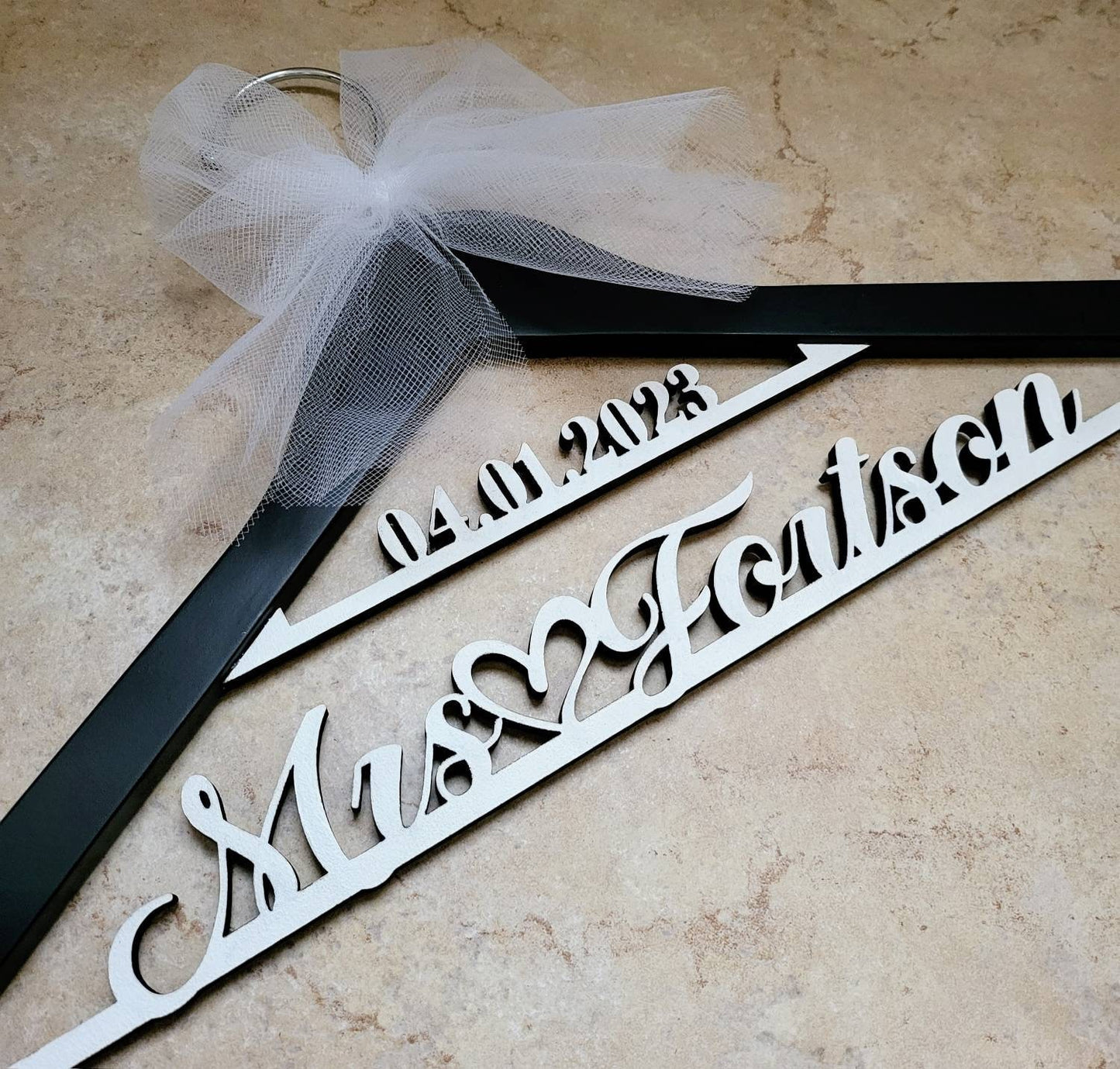 LaserCut / Wedding Dress Hanger / Mrs Hanger / Bride Hanger / Wedding Hanger / Bridesmaid Hanger / Personalized Bridal Gift