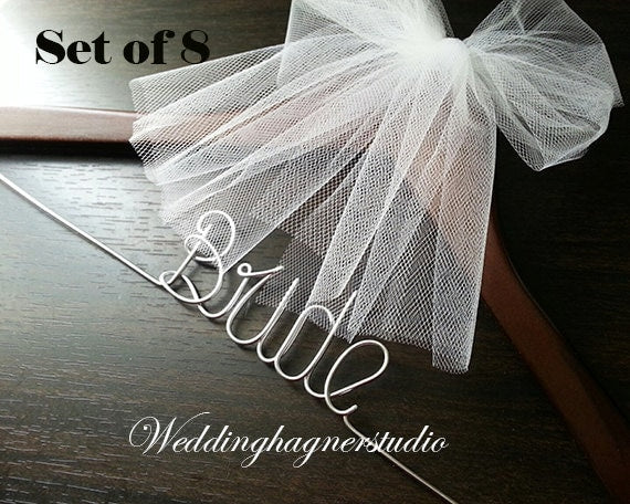 SET of 8 single hangers/ Wedding hangers / birde hangers