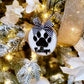 LASER CUT Personalized Ornaments for Dog  | dog paw Ornaments | Personalized Ornaments with Dog name | Christmas Gifts | Wood Slice Ornament