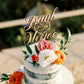 Rustic wood cake topper personalized for any special occasion