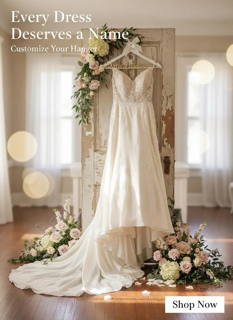 Custom Laser Cut Wooden Bride Hanger