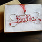 Ships in 1-3 days / Personalized ornament for pet/ Handmade Wire Bone / Wire Pet's Name Ornament / Dog Ornament / Dog Christmas Gift