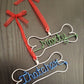 Ships in 1-3 days / Personalized ornament for pet/ Handmade Wire Bone / Wire Pet's Name Ornament / Dog Ornament / Dog Christmas Gift