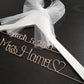 White 2 line wedding hanger / MRS Hanger/ Wedding dress hanger/ Bride hanger