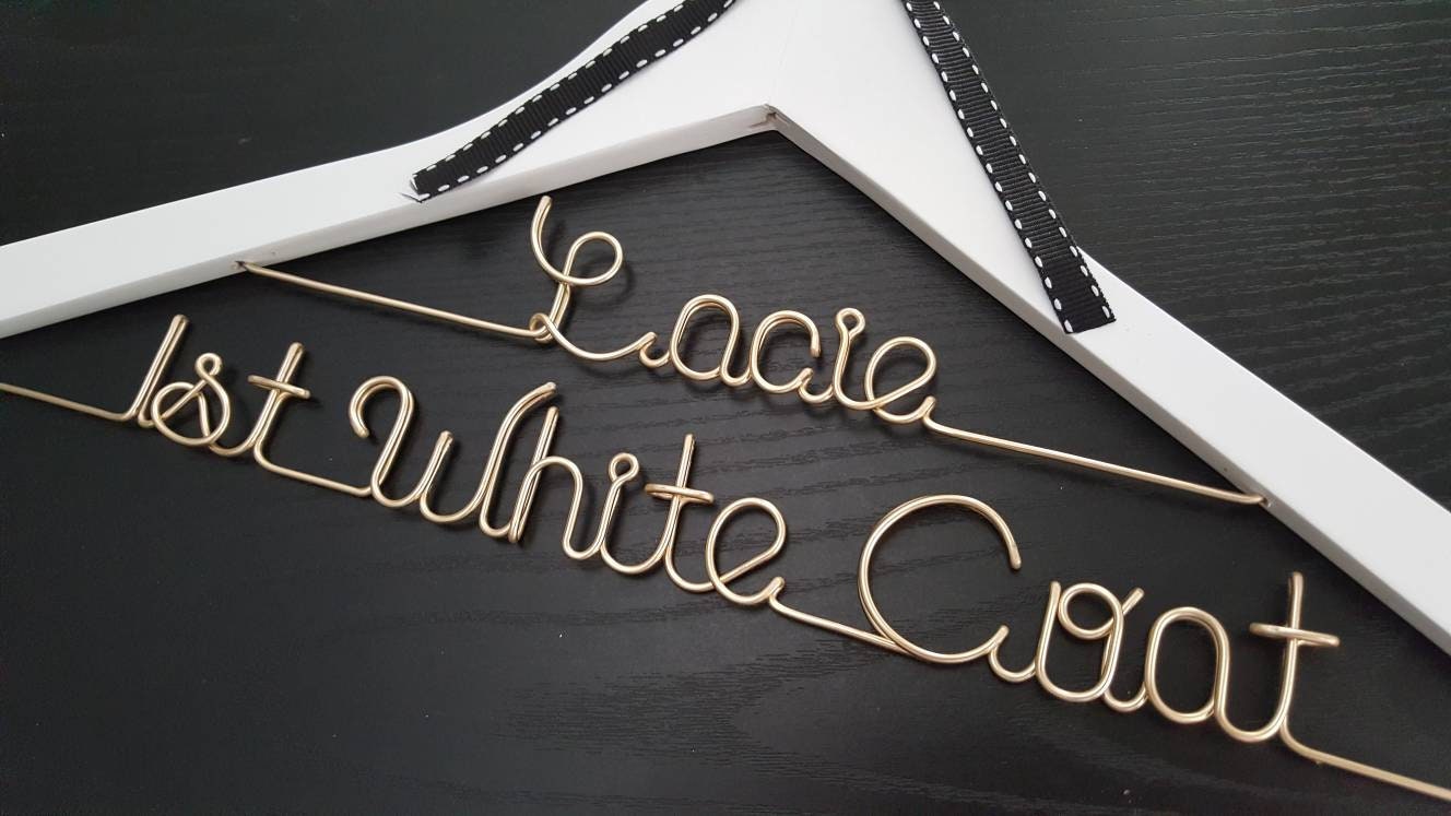 2 Line  Medical School Graduation Gift, First White Coat Hanger, Doctor Hanger, Personalized doctor hanger
