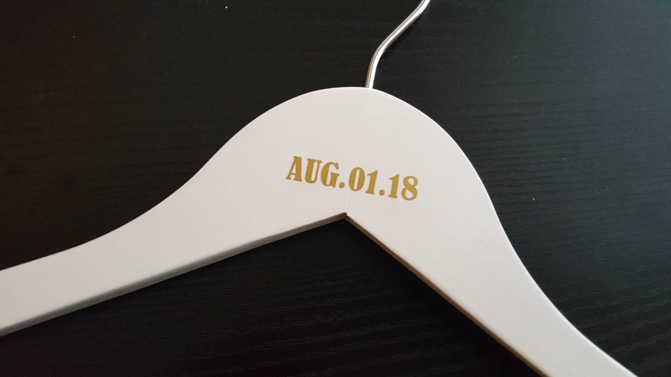 SHIPS In 1 DAY/ Wedding hanger with date / NAME hanger/ mrs. hanger / wedding hangers / Bride hanger/ wedding gift