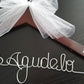 SHIPS In 1 DAY/ Wedding hanger with date / NAME hanger/ mrs. hanger / wedding hangers / Bride hanger/ wedding gift