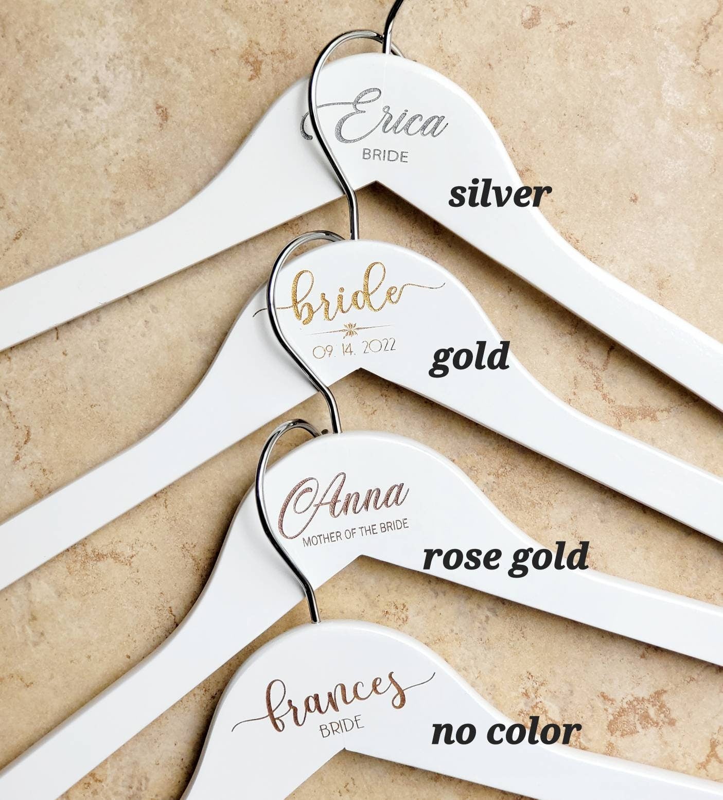 Personalized Bridesmaid Hangers - Wedding Hanger - Wooden Engraved Hanger - Bridal Dress Hanger - Wedding Name Hangers