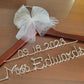 SHIP IN 1 DAY. Wedding Dress Hanger with date, Name Hanger, Bride Hanger,Personalized Hanger, Bridesmaid, Bride Gift, Bridal Party gift