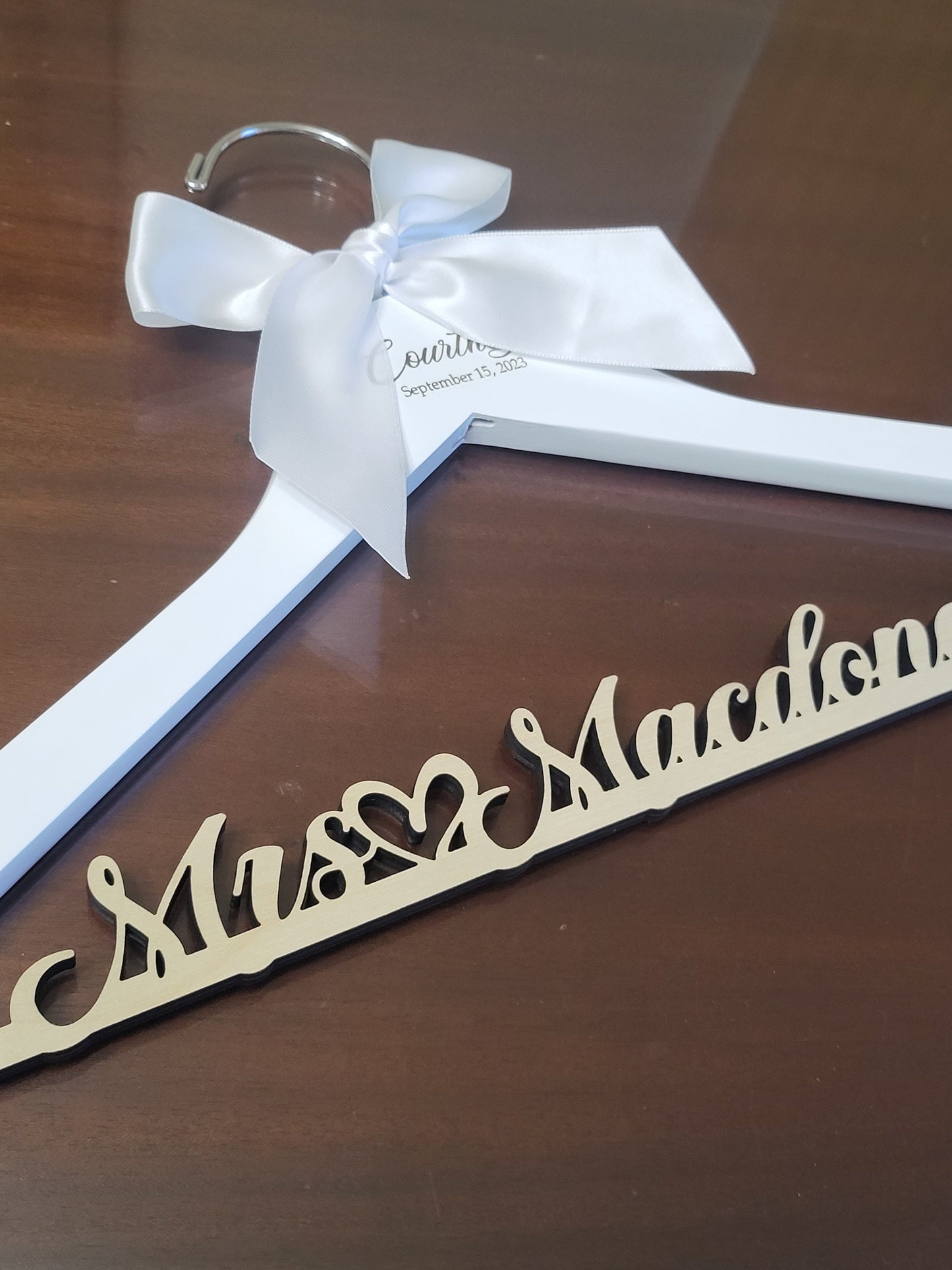 Laser Cut /laser engraving/ Wedding Dress Hanger / Mrs Hanger / Bride Hanger / Wedding Hanger / Bridesmaid Hanger / Personalized Bridal Gift