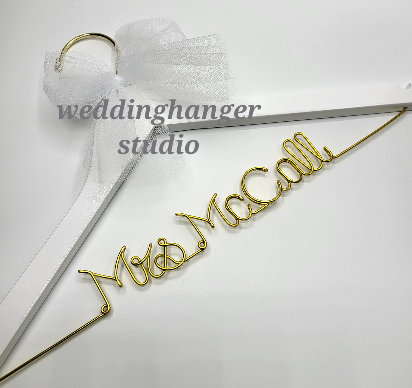 White wedding dress hanger/ NAME hanger/ mrs. hanger / wedding hangers