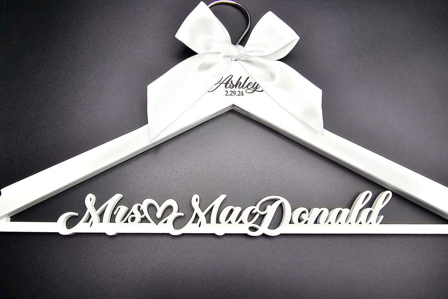 Laser Cut single line /laser engraving/ Wedding Dress Hanger / Mrs Hanger / Bride Hanger / Wedding Hanger / Personalized Bridal Gift