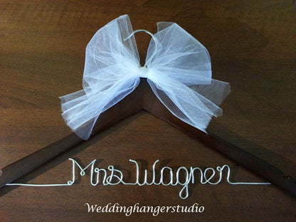 Wedding Hanger for bride or bridesmaid / Bridal gown hanger