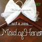SALE / DISCOUNT / SET of 5 - 2 line name hangers/ wedding hangers / wedding hanger packages