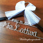 2 Line wedding hanger - Name hanger, Bride hanger, Bridal Gift hanger, mrs. hanger