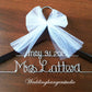 SHIP IN 1 DAY.  2 Line wedding hanger - Name hanger, Bride hanger, Bridal Gift hanger, mrs. hanger. Free shipping