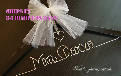 Wedding Hanger for bride or bridesmaid / Bridal gown hanger